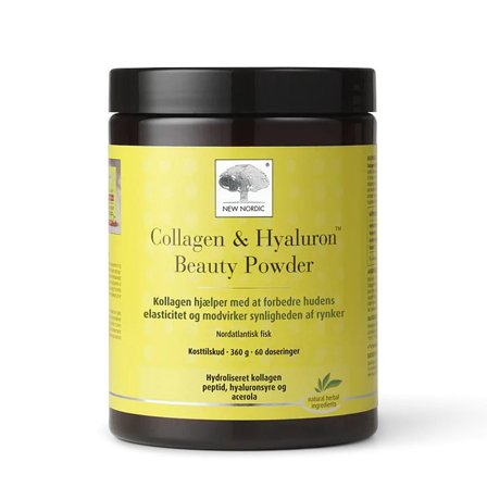New Nordic Collagen & Hyaluronsyre Beauty Powder 360 g, Helse & Madvarer, Kollagen, Kollagenpulver