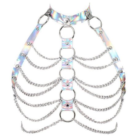 Rintaliivit Rintakoru Ketju Body Chain Rintaliivi Kaulakoru Punk Body Harness Vyö Ketju