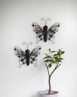 Solcelle-deko Sommerfugl Star Trading Grå
