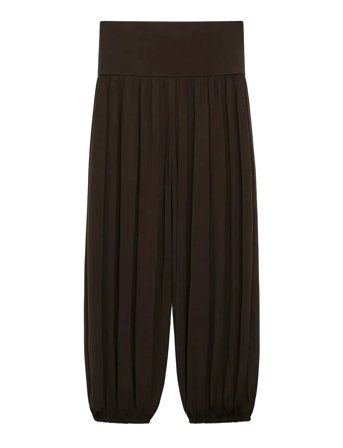 Balloon Trousers With Elastic Waist Brown Mango