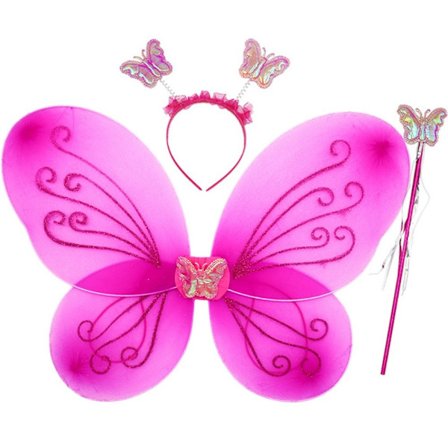 Børne Sommerfugle Pandebånd Vinger Prinsesse Kostumesæt 09 09