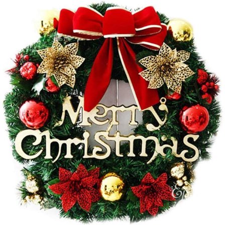 Julkrans 30CM, Julgranskrans Dekoration, Konstgjord Julgran Krans för Sovrum, Dörr, Vägg, Fönster, Trapp, Spis