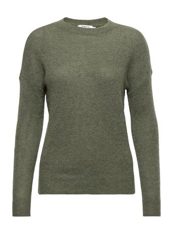 Mschfemme Mohair O Pullover Pullover Grønn MOSS COPENHAGEN