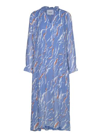 Rikka Mia V-Neck Long Dress Blue Minus