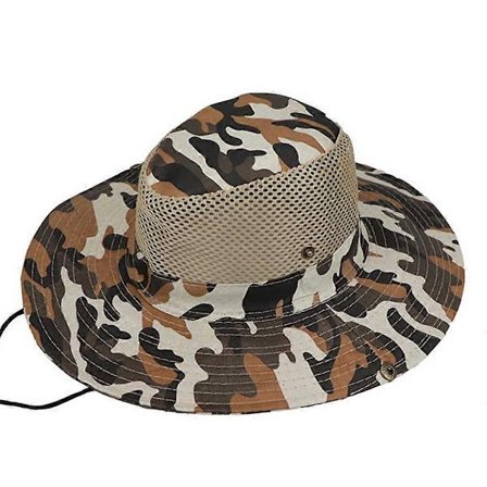 Bøllehat Fiske Solbeskyttelse Udendørs Fiskehat Camouflage Mesh Khaki