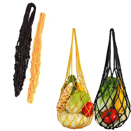 2-pack - Hängande grönsaksmatare, 58 cm (svart och gul)