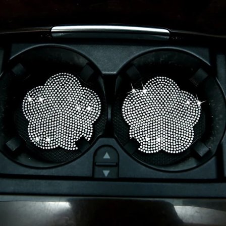 2 stk. universal bilmontert diamantbelagt vannkopppute plommeformet pute med hull, sklisikker pute VC varmeisolerende pute