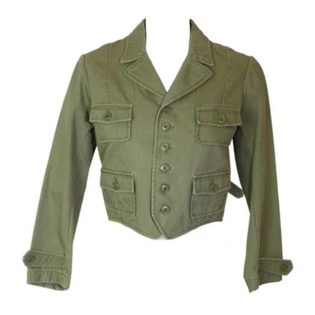 Saint Laurent Vintage, Pre-owned Jackets Groen, Dames, Maat:M