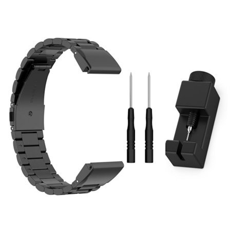 Garmin Fenix 5 / 5 Plus / 6 rostfritt stål klockarmband - svart