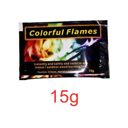 10/15/25 g mystisk eld lägereld Öppen spis färgämne Färgglada Flames Puder Bonfire Party Supplies