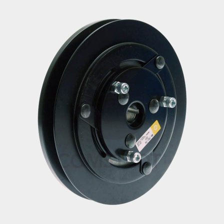 Jabsco Remskiva 1xB spår för magnetkoppling till impellerpumpar, tillverkad i robust svart metall för marin användning.