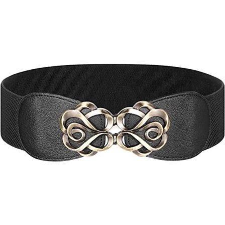 Kvinder Strækbar Vintage Bælte til Kjoler Elastisk Bredt Taljebælte