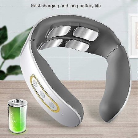 EMS Elektrisk Cervikal Rygsøjle Massager 6 Modeller 9 Gear Nakke Skulder Massage Hvirvel Afslapning Automatisk Opvarmning[D]