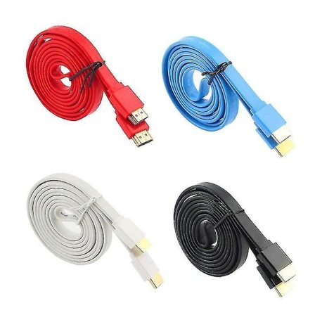 Premium Flat Noodle HDMI-kabel 1.5m 5m för 3D HDTV