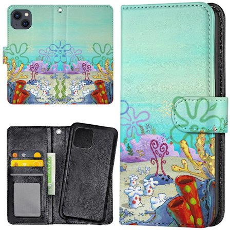 iPhone 13 - Plånboksfodral/Skal Svampbob