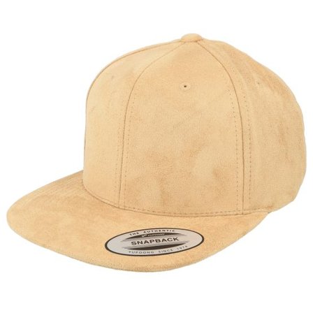 Yupoong - Beige snapback Keps - Khaki Suede Snapback @ Hatstore