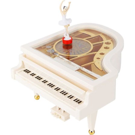 Pianomusikdosa, roterande pianodansande flickor musikdosa urverk