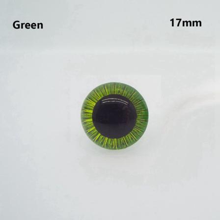 10st/5 Par Plastic Eyes Eyeball Grön 17mm