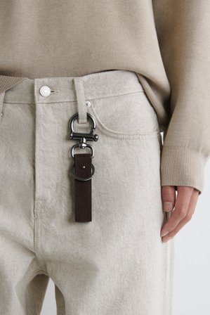 COS Homme Porte-Clés En Cuir Bag in Marron