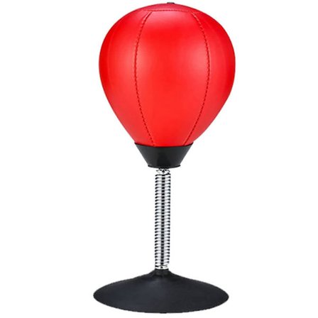 Bordsboxningsboll med sugpropp Röd Skrivbord Bordsboxningsboll Stress Relief Presentidé För