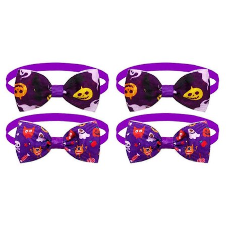 4 st Halloween Husdjursdekoration Halloween Husdjurstillbehör Halloween Fluga Colla -3