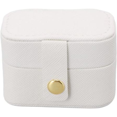 Liten smyckeskrin, ordnad förvaring, slitstark, smutsbeständig, PU-läder, resor, bärbar, case, omfattande skydd för