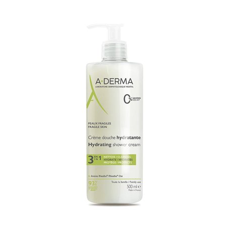 A-DERMA Face & Body Hydrating Shower Cream 500 ml, Skincare, Kropspleje, Bodyshampoo