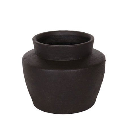 Sort MgO-vase, 40x40x33 cm, stor dekorationsdel