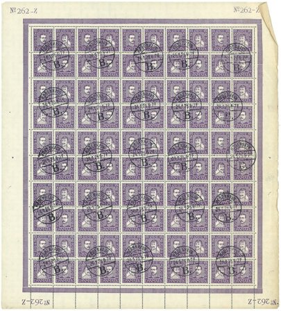 Danmark - Stemplet helark AFA 136-139