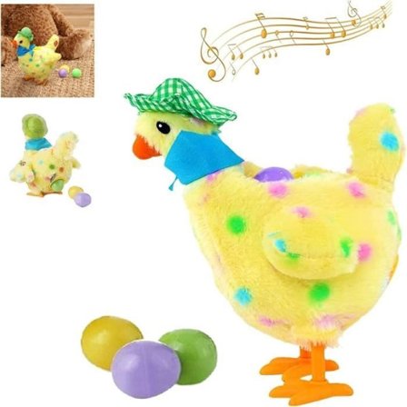 Påske Plyslegetøj 2023, Musikalsk Kylling, Elektrisk Plys, Skør Kylling med Musik, Sjov Påskehøne, Nr. 1