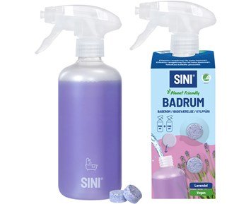 Rengöringstablett Badrum Startpaket - SINI startpaket med tablett & flaska för badrum