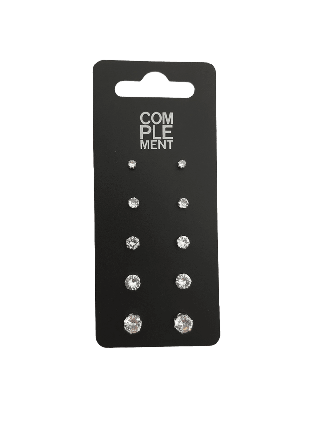 Complement 5 Stenar På Karta Örhängen Dam Silver