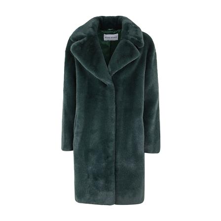 Stand Studio, Faux Fur & Shearling Jackets Groen, Dames, Maat:XS