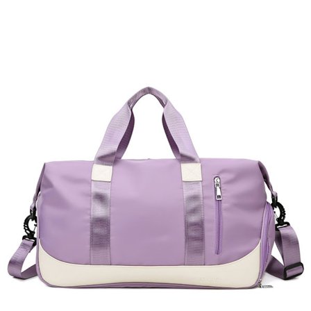 Sports Gym Bag for Weekend Bag med skoskap, Transportveske Bagasjeveske (Lilla)