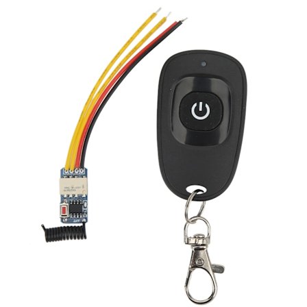 Mini Størrelse Relé Fjernkontroll Bryter 433.92Mhz med Forsinkelse Sender Mottaker DC3.5V‐12V