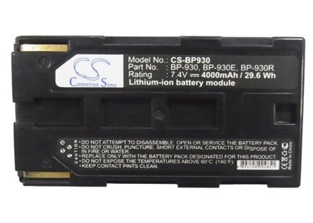 Batteri til kamera til Canon G1000, E2, V75Hi osv.