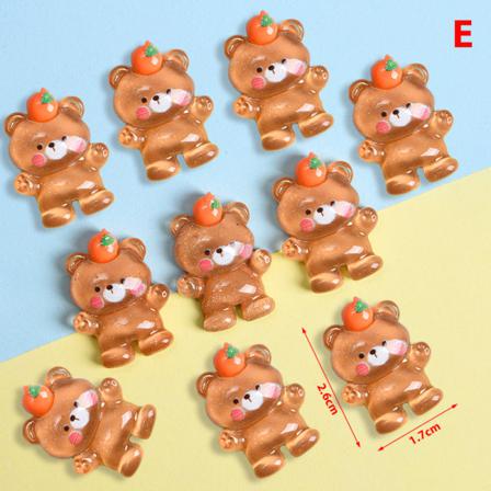 10 St Tecknade Djur Harts Platt Rygg Statyett Diy Smycken Craf