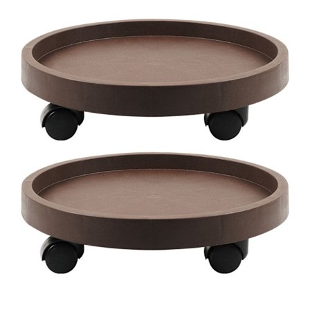 Rund rörlig planteringsbricka med hjul Kraftig robust industriell mobil bas för de flesta typer av kruka