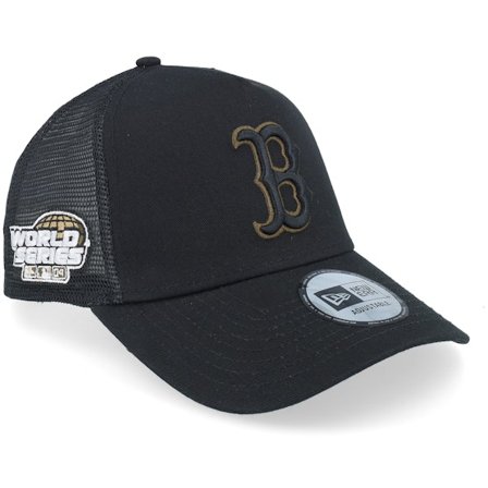 New Era - MLB Schwarz trucker Cap - Hatstore Exclusive x Boston Red Sox MLB World Series Black A-Frame Trucker @ Hatstore