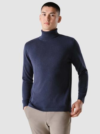 Fine Knit Turtleneck Marineblå | SHAPING NEW TOMORROW Marineblå / XXX-Large