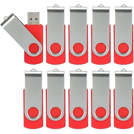 10 Pack Usb Flash Drives Usb 2.0 Thumb Drive Bulk Pack Drejelig Memory Stick Fold Opbevaring Jump Drive Zip Drive