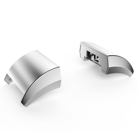 1 par kopplingar till klockarmband i rostfritt stål för Fitbit Charge 2 - Silver