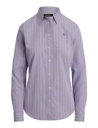 Lauren Ralph Lauren | Classic Fit Striped Broadcloth Shirt | L