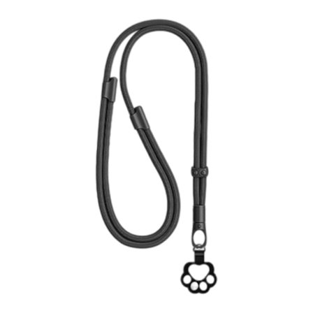 Monitoiminen älypuhelimen kaulanauha, säädettävä pituus 40–80 cm, pehmeä polyesterinauha, turvallisella metallisoljella.