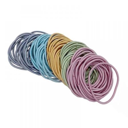 2mm 100 elastikker, hårbånd, flerfarvet tynd elastik hårbånd med høj