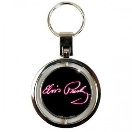 Elvis Presley Let s Face It Spinner Avaimenper Yksi Koko Musta/Vaaleanpunainen One Size Black/Pink