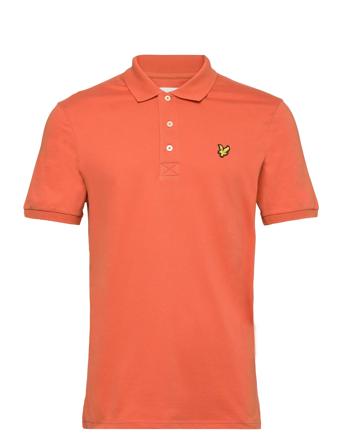 Plain Polo Shirt Polos Short-sleeved Oranssi Lyle & Scott