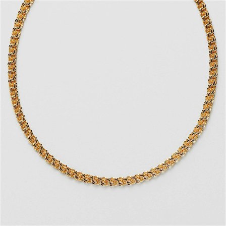 Bismarck Chain Halsband (M) 45 cm - 18K Guldpläterat Sterling Silver - Safira