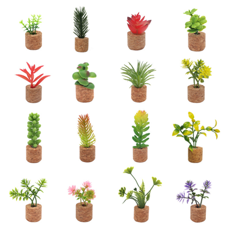 Konstgjorda suckulenta kylskåpsmagneter - saftiga kylskåpsmagneter i krukor - Söta kylskåpsmagnetklistermärken