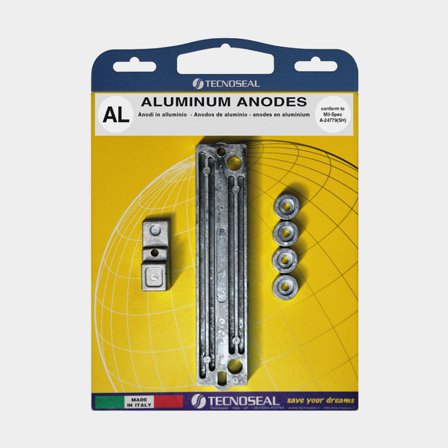 Aluminiumanodekit Tecnoseal, voor buitenboordmotor, geschikt voor Suzuki 60 - 140 pk